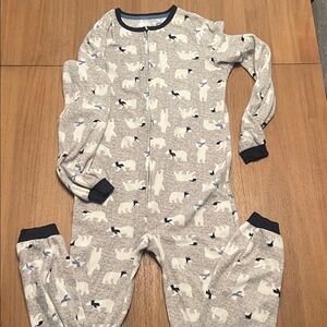 Gray Polar Bear Pajama Onesie